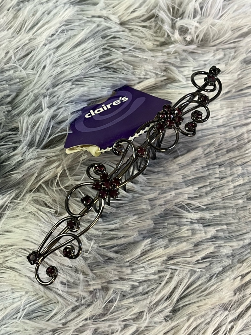 Claire’s Purple Stones Hair Clip